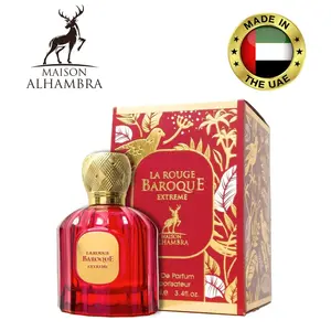 Maison Alhambra La Rouge Baroque Extreme Unisex EDP 100Ml 3.40z Bold Sweet Amber Fragrance Inspired by Baccarat Rouge 540