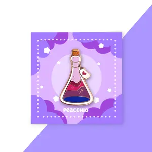 Bisexual Pride Potion Hard Enamel Pin | Bi Pride LGBTQ Badge | Pride Flag Pins | Pin Button Collection