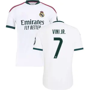 Unisex Soccer/Football Real Madrid Team Vini jr. #7 Laliga 2026/27 Home Replica jersey - White C1