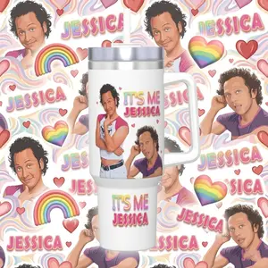 Its Me Jessica Tumbler, Hot Chick 2000s Movie Coffee Cup, Water Bottle,Nostalgic Y2K Pop Culture, The Hot Chick Meme Tumbler, Y2K Movie Meme Gift, Sarcastic Gag Gift For Friends