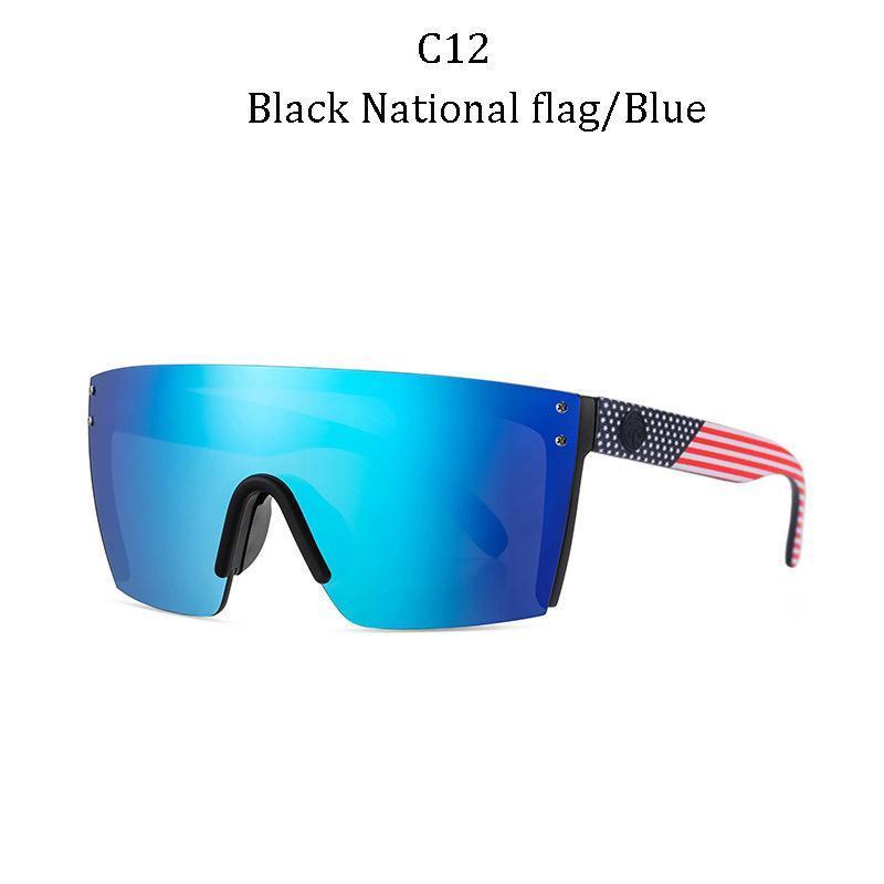 Heatwaves ANSI Z87+ Safety Polarized Sunglasses Visual Future Tech  Lazer Face Stars & Stripes SOCOM cases sunglasses for men & sunglasses for women cross-border Aviator Ultra Black glasses case square conjoined men women UV400 Back to school glasses case