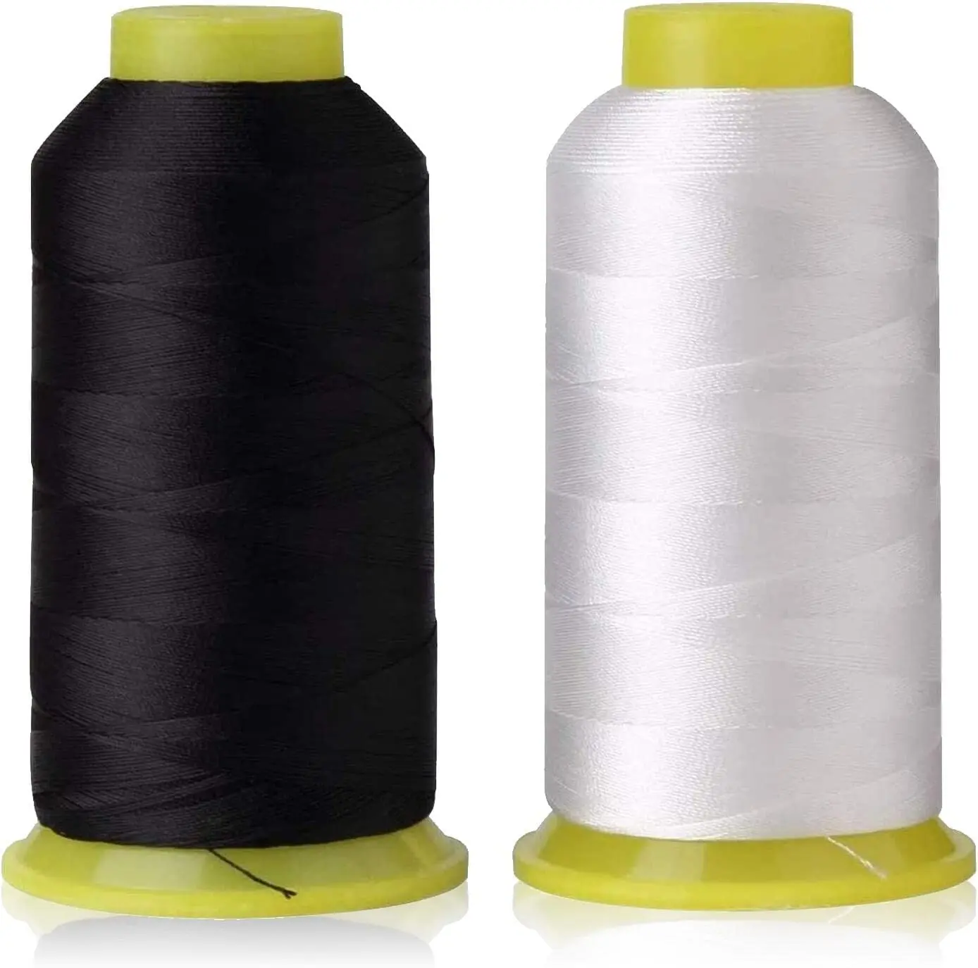 T70#69 Bonded Nylon Sewing Thread - 1500 Yard Spool -(White+Black) 2PCS No Brand No Brand