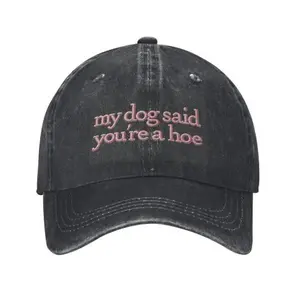 Unisex my dog said you re a hoe  Letter Baseball Cap, Outdoor Sports & Casual,Adjustable Sun Protection Hat