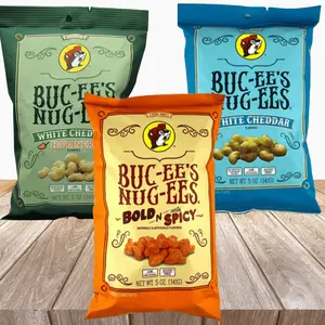 Buc-ee's Nuggets- 3 Pack Flavor Trio Spicy and Savory Crunchy Air Puffed Snack Bundle, Light Airy Crisp Puffed Snacks in a Snack Box Bundle