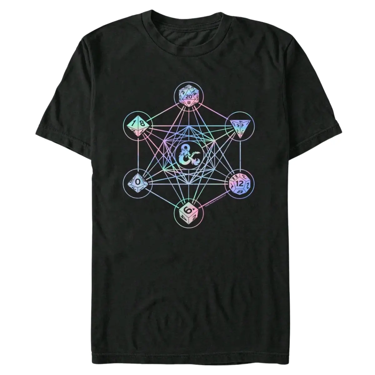 Dungeons & Dragons Abstract Dice Logo Graphic Tee, Dungeons & Dragons Merch, Game Shirt, Y2k, Graphic Tee, Gift T-shirt, Dnd Tee, Unisex Cotton Top Menswear Womenwear Streetwear Cotton Comfort Shortsleeve Casual