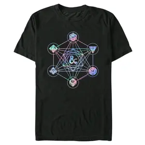 Dungeons & Dragons Abstract Dice Logo Graphic Tee, Dungeons & Dragons Merch, Game Shirt, Y2k, Graphic Tee, Gift T-shirt, Dnd Tee, Unisex Cotton Top Menswear Womenwear Streetwear Cotton Comfort Shortsleeve Casual