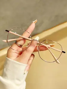 Stylish Anti-Blue Light Glasses Flat Frame Lightweight Eyeglasses Durable Glasses Computer Reading Gaming TV Phone Glasses for Women, Students