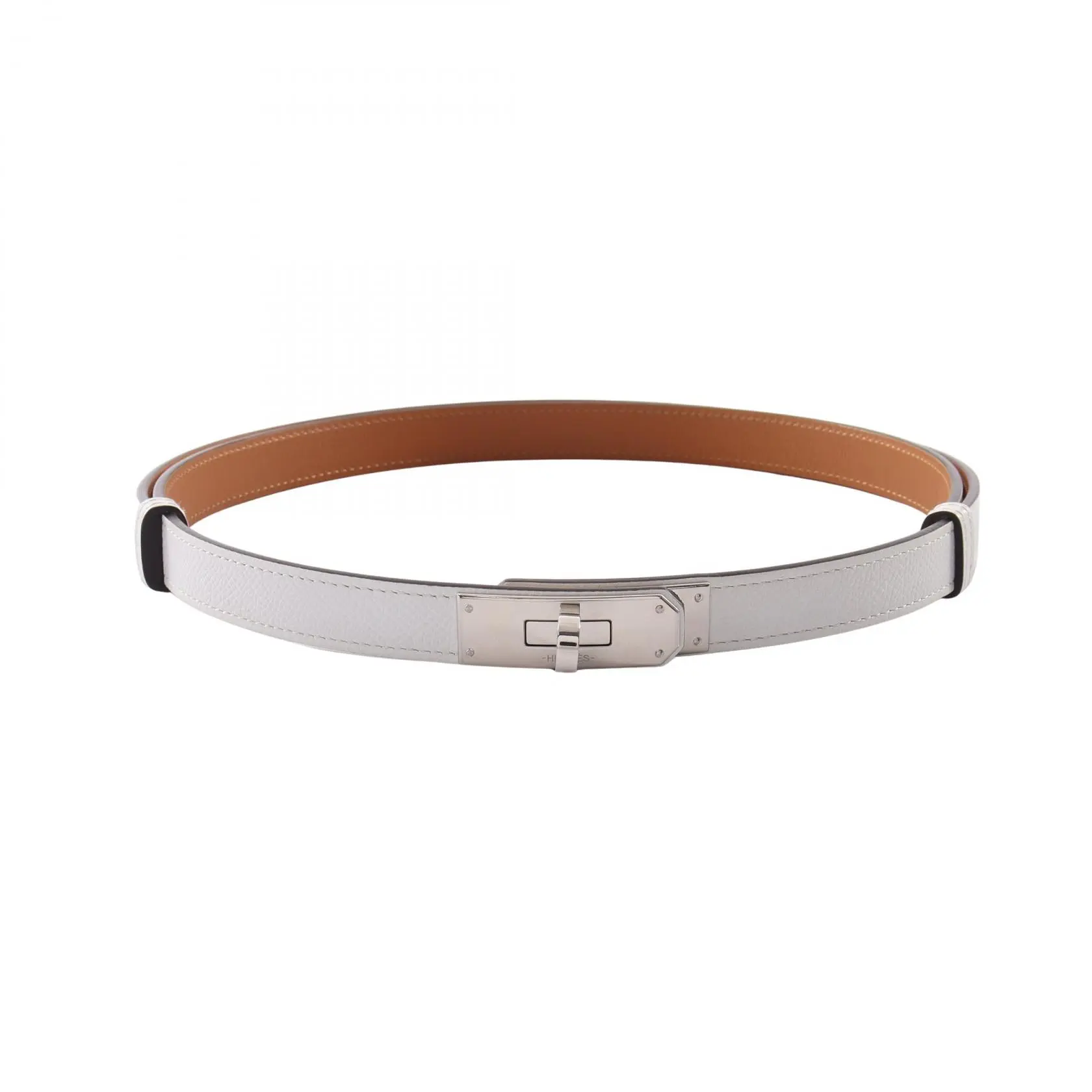Pre-owned HERMÈS Calfskin Small Leather Goods Hermes Kellybelt Belt