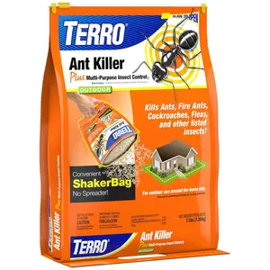 TERRO Ant Killer Plus Multi-Purpose Insect Control, 3 lb Shaker Bag | Kills Ants, Fire Ants, Fleas, Outdoor Roach Killer, Fire Ant Killer, Cockroach Killer, Ant Poison for Pest Control