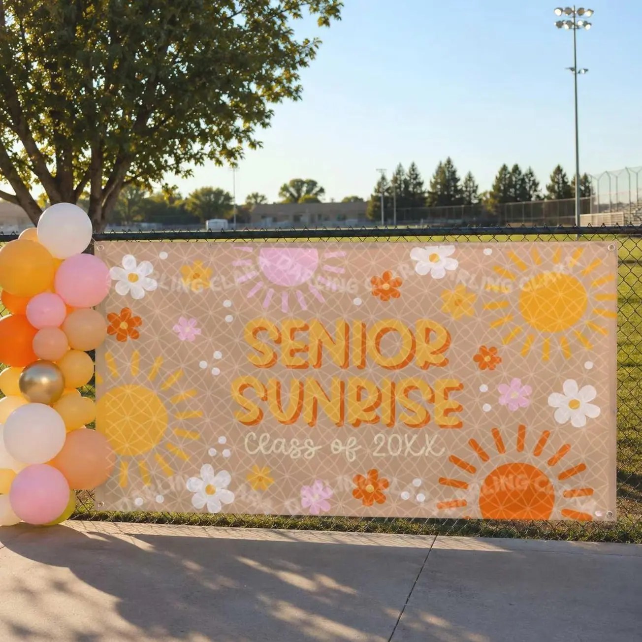 Senior Sunrise Banner, School Year Tradition Party Decor