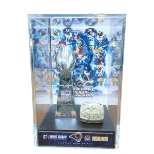 Rams American Football Championship Trophy Set, Beautiful Rams Display Box, Rams Team Perfect Sports Trophy Replica, Ideal Gift for Sports Lovers