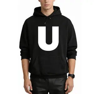 Letter U Monogram Hoodie – Stylish Long Sleeve Alphabet Initial Sweatshirt
