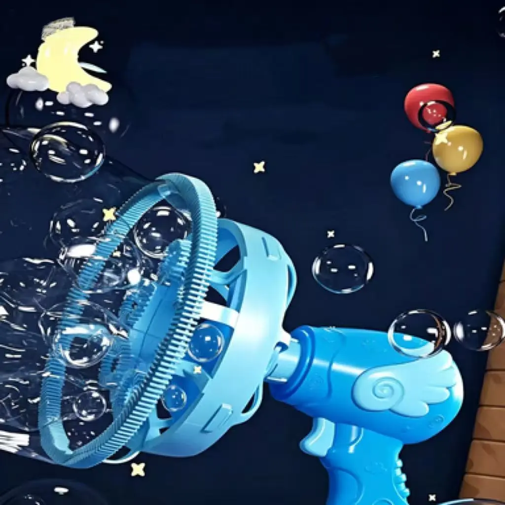 Automatic Bubble Gun for Kids, Portable Bubble Blaster, Indoor & Outdoor Summer Toy, Great Birthday & Party Gift