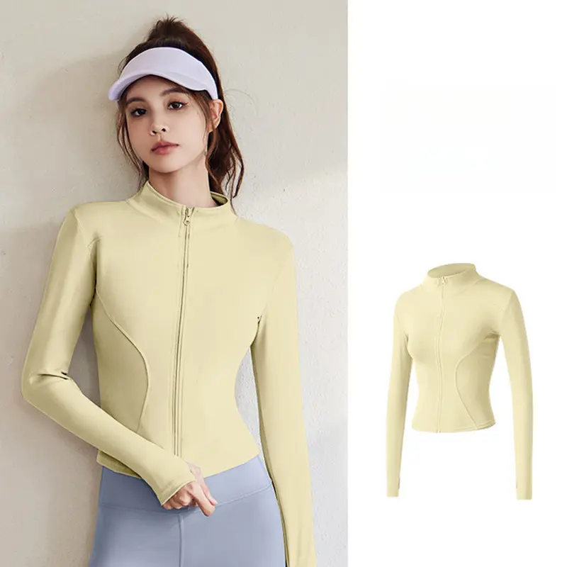 Women's Slim Fit High Stretch Yoga Top,Long Sleeve Sports Jacket, Lightweight Workout Coat for Running Women's Slim Fit High Stretch Yoga Top,Long Sleeve Sports Jacket, Lightweight Workout Coat for Running