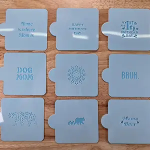 Mother's Day Cake Pop Stencils – Lace, Mama Bear, Dog Mom Designs