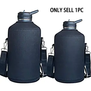 Large Capacity Waterproof Outdoor Bag, Adjustable Shoulder Strap Water Bottle Holder, Travel Gym Hiking Backpack, 64oz/128oz