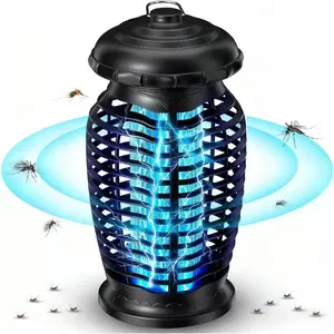Electric Mosquito and Insect Killer Zapper with Bright LED Light – Fly and Bug Trap for Indoor and Outdoor Use, Effective up to 1.5 Acres, Durable Black Pest Control Lamp, Safe and Efficient Insect Eliminator for Home, Garden, Patio, Camping, and Backyard