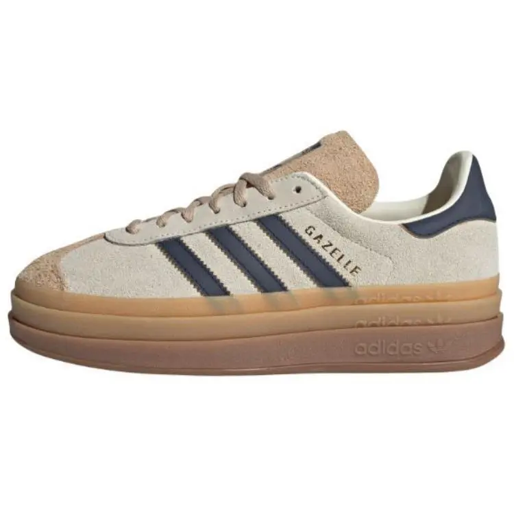 Women's Adidas Originals Gazelle Bold Low-Top Lace-Up Sneakers - Brown, Breathable Walking, Casual Mesh, Footwear Sneakers, Comfortable Durable Versatile Trending Maison Mihara Official Shoes, Breathable Walking Sneakers