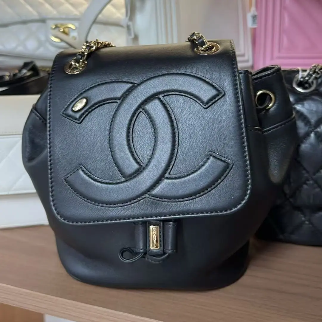 Pre-owned CHANEL FRANCE Backpacks H1 large double C flap drawstring mini backpack ZSL0618031