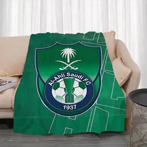 KSA Saudi Arabia national football team Throw Ultra Soft Flannel Throw Blanket - Kid Friendly Warm Anti-Static Medium Thickness | All Season Machine Washable Fade Resistant for Couch Bed Home Decor