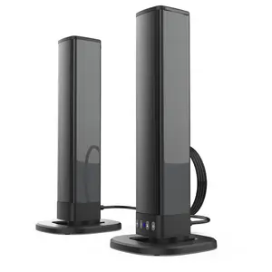 Dazone Sound Bar, Bass Speakers for Smart TV with Dual Subwoofer 3D Surround Sound System for Home Theater Audio Soundbar, AUX RCA TWS Connection, 2 in 1 Detachable Separable Soundbar for TV