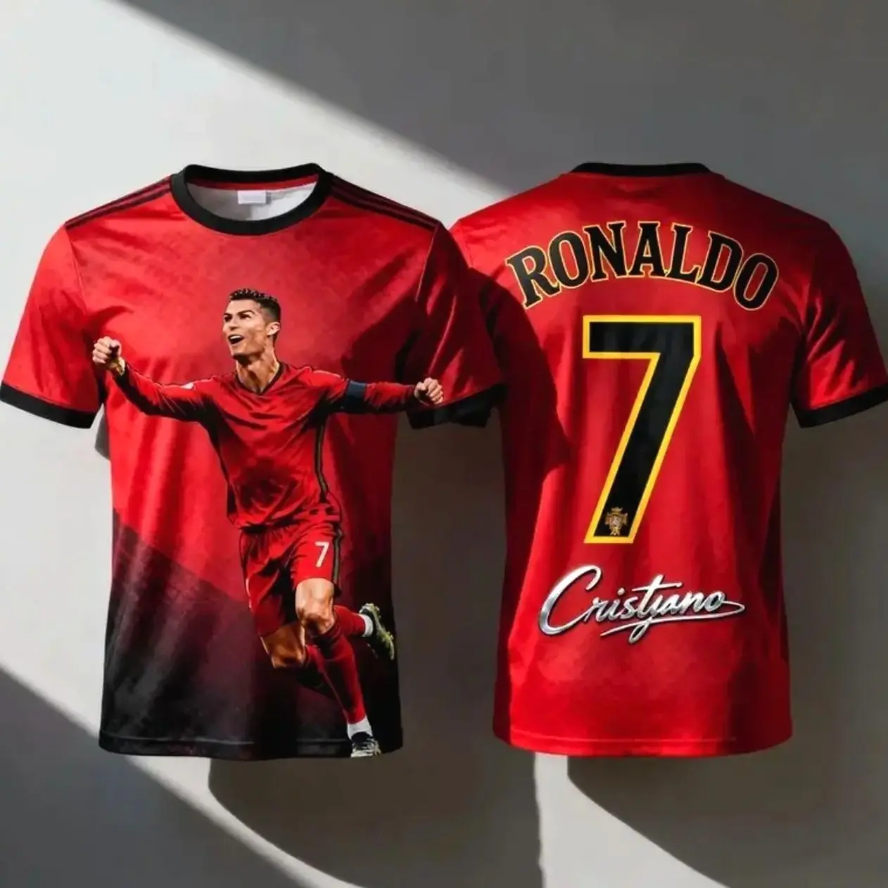 Soccer Jersey 3D Print Football Shirt Breathable Men Women Kids Fan Apparel Athletic Sportswear