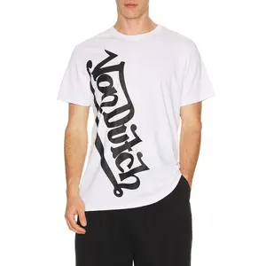 Von Dutch Vertical Logo Tee in Bright White