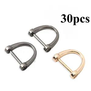 Alloy Horseshoe D-Ring Keychain Hook with Screw, Detachable Car Keychain Accessories, Durable Keyring for Easy Use