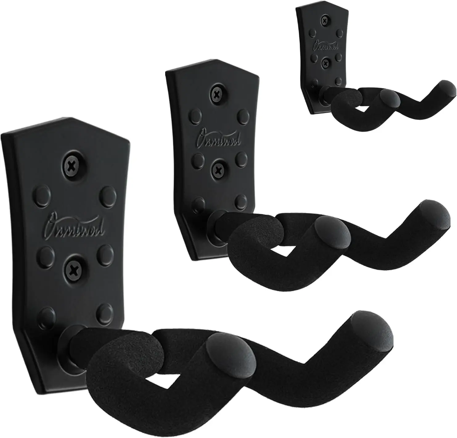 Guitar Wall Mount 3 Pack, Black Metal Guitar Hanger, V-Shaped Guitar Wall Hangers Mount, Guitar Holder Hook Stand Wall for Acoustic, Electric Guitar, Banjo, Bass, for Guitar Player Men Boy