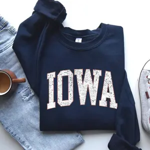 Iowa, Football, Sports, Game Day, Big Game, Touchdown, Tailgate Party, University, College, State Sweatshirt, Women's Crew Neck, Crewneck