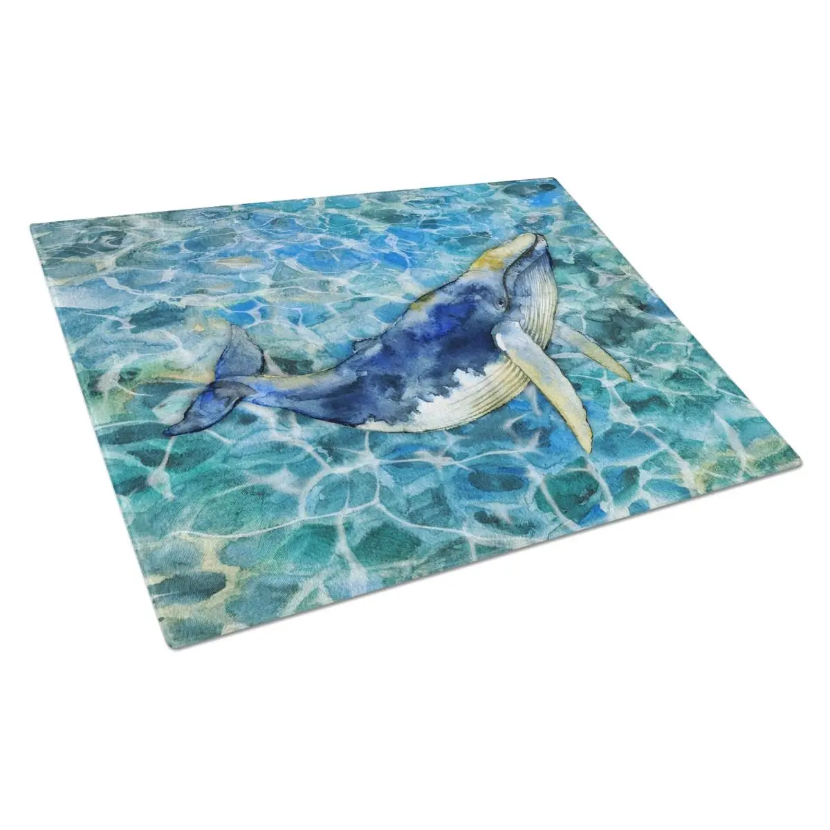 Humpback Whale Glass Chopping Board - Large Food-Safe Anti-Slip 6 lbs Kitchenware Cutting Board for Adults' Home Decor Food Prep