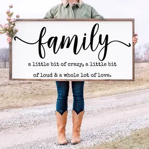 Family A Little Bit Of Crazy Print,  Family Wall Decor, Wedding Gift, Anniversary Gift, Farmhouse Decor, No framed