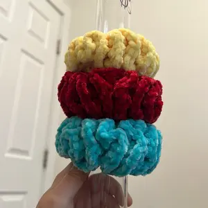 Hand crocheted scrunchie