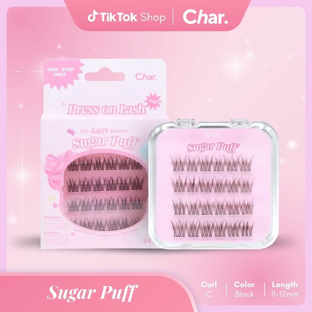 Sugar Puff Lashes -Pre-Glue Lashes ,Light Natural Subtle ,C-Curl 11-12mm