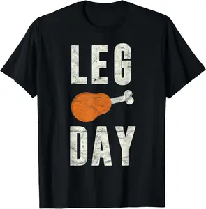 100% cotton Unisex Fun Leg Day Thanksgiving Gifts Pilgrim Costume Turkey Day T-Shirt