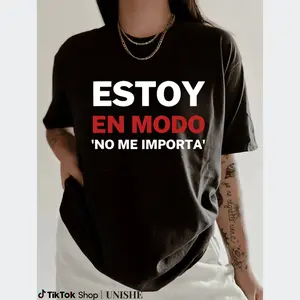 Everyday Women’s Relaxed Fit T-Shirt – Casual, Machine Washable with Bold Spanish Text Design