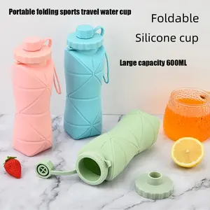 Foldable Reusable Water Bottle, Ideal for Outdoor Activities and Sports Enthusiasts, Portable and Convenient Hydration Solution, Sports Drinking Bottle