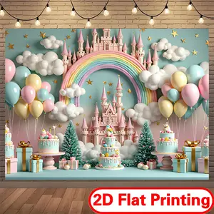 2D Flat Printing Polyester Banner Backdrop Decoration for Photography Backgrounds