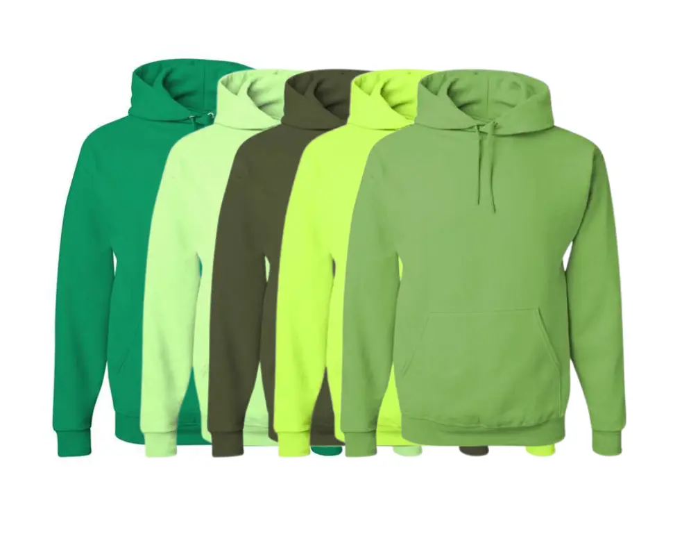 Women's JERZEES NuBlend Fitted Long Sleeve Pullover Hooded Sweatshirt - 48/52 Cotton/Polyester-Spandex Fleece, 1x1 Ribbed Design & Cuffs, Front Pocket, Double-Needle Stitched, Quarter-Turned, Tear Away Label, Kelly & Multiple Colors, Casual Sporty Tops, 1