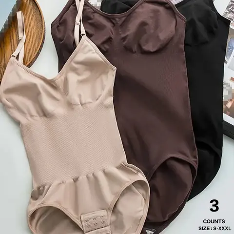 Seamless High Waist Compression Shapewear Corset Underwear Set – Waist Trainer, Tummy Control & Butt Lifting Hip Slimmer, Womenswear, Lady, Spaghetti Strap, Basic, Smooth, High Compression Faja, Body Shapewear Underwear
