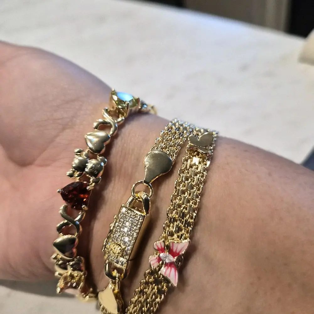 joyeria mixta, baño de oro 14k
