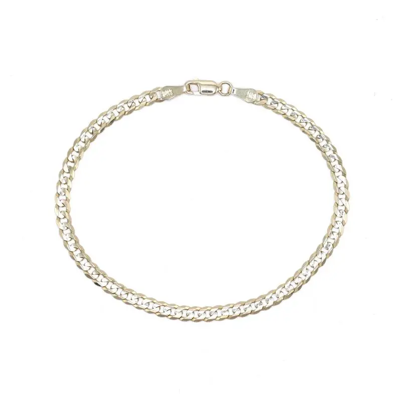 14KT Gold Cuban Bracelet 4MM - Solid Bracelet, Unisex Wear Size 8