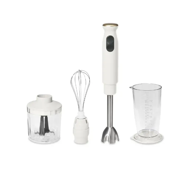 Chopper & Measuring Cup 2-Speed Immersion Blender for White Icing with Chopper Attachment - Versatile Tool for Cake Preparation