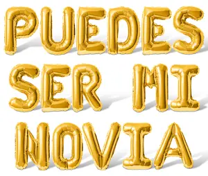 Letter Balloons - PUEDES SER MI NOVIA 16" Inch Alphabet Letters Foil Mylar Balloon Valentines Day Party Banner