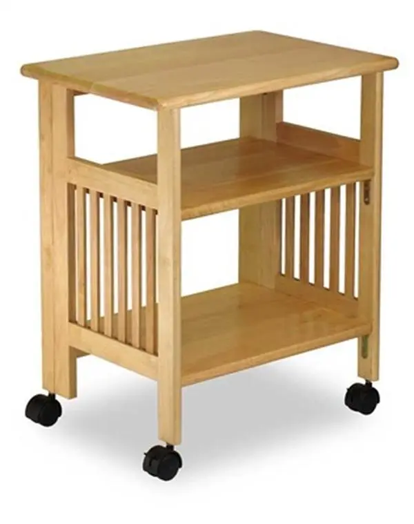 212 MAIN 4-Tier Foldable Natural Beechwood Display Shelf - Wooden Organiser with Natural Look, Commercial/Office Furniture Kitchen Rack Shelf