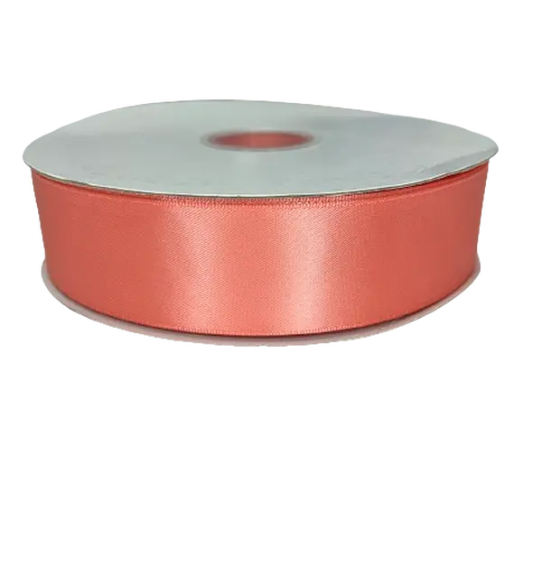 1 1/2"  Salmon Satin Ribbon Double-face 100 Yds