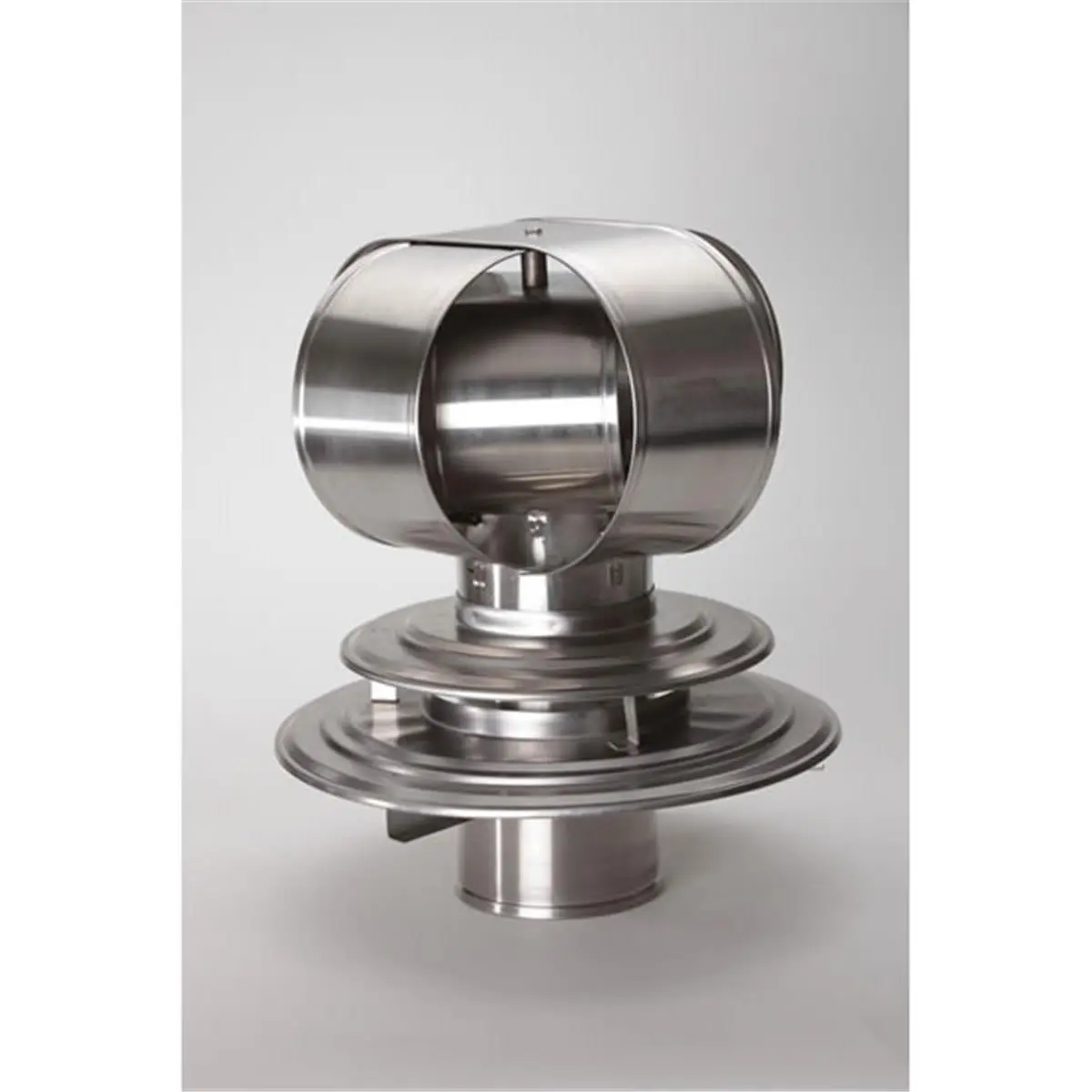 212 MAIN 6-Inch Round Stainless Steel Windbeater - 6" Inside Flue Downdraft Preventer, Air-Cooled Draft Fixer, Home Improvement Accessory with Adaptor, Easy Installation for Patio Heaters, Factory-Built Chimneys