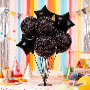 10pcs Birthday Party Balloon Set, Helium Compatible, Reusable Self-Sealing Balloons, Ideal for Birthday Decorations