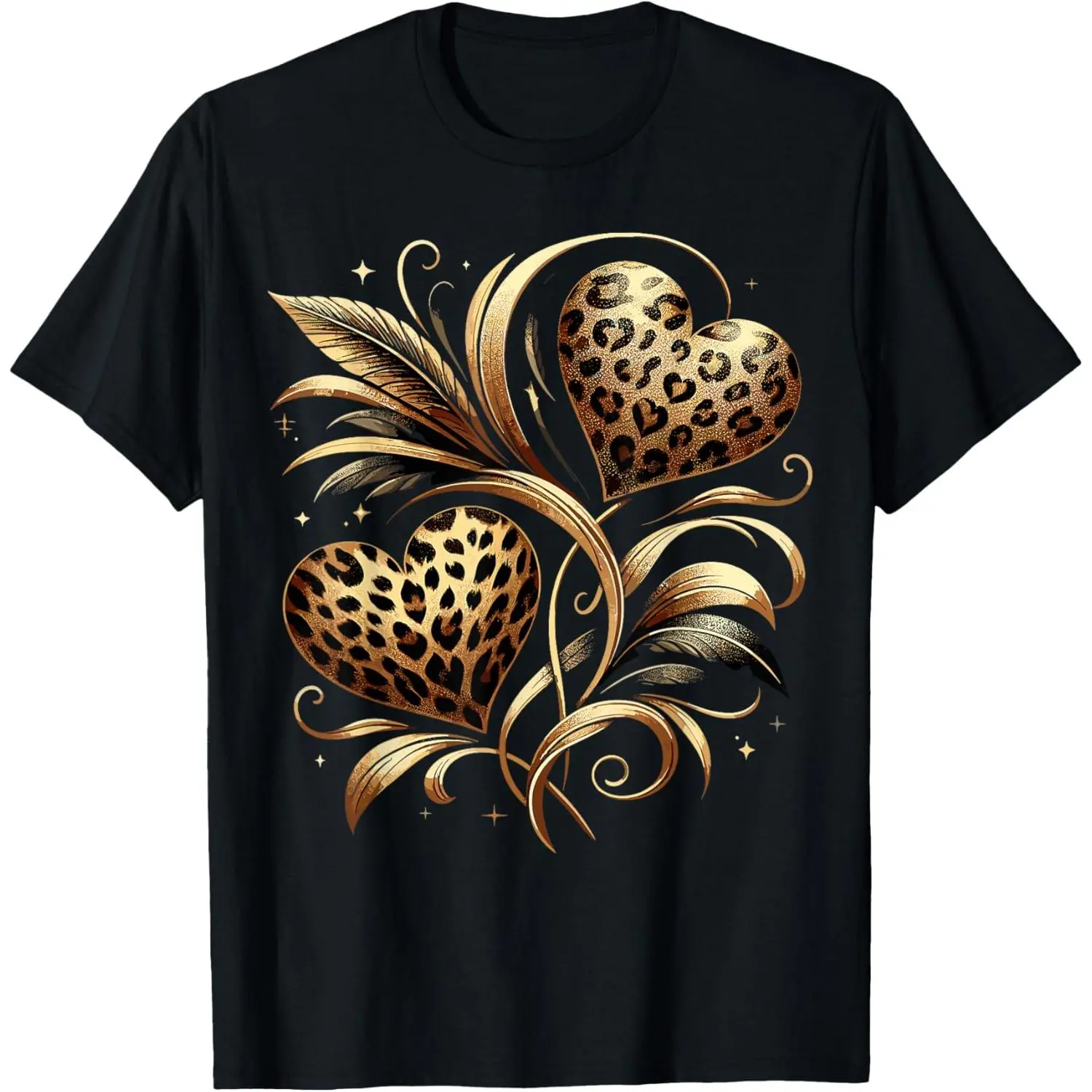 Cheetah Print Heart T-Shirt