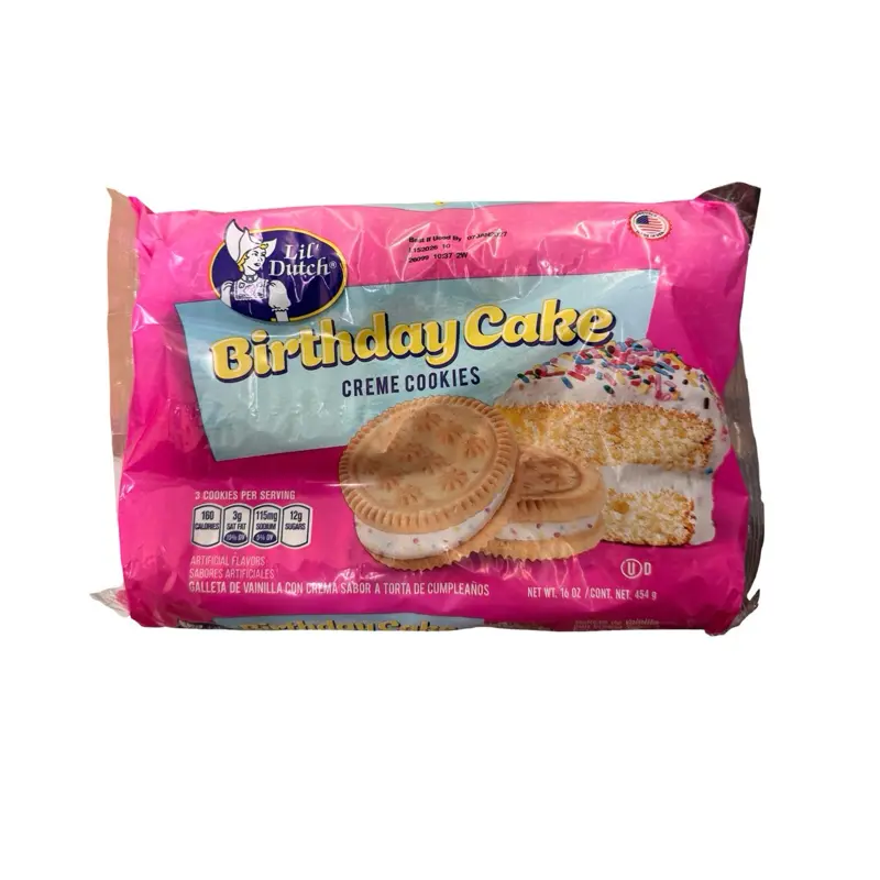 Lil Dutch Birthday Cake  Creme Cookies - 1 Box